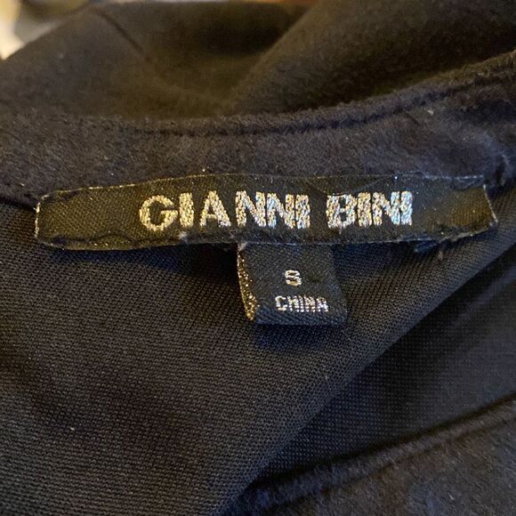 🕷️GIANNI BINI “ROXY” stretchy BLACK LACE-UP MINI DRESS SZ SMALL fits like M-L - Picture 6 of 10